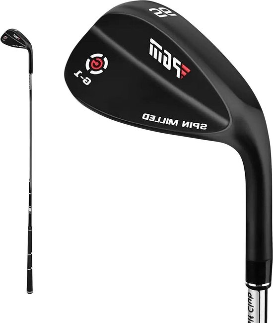 Golf Wedge Set - Lob Wedge Sand Wedge - Golfspel Verbeteren - CNC Gefreesd Oppervlak - 50-64 Graden - Zwart