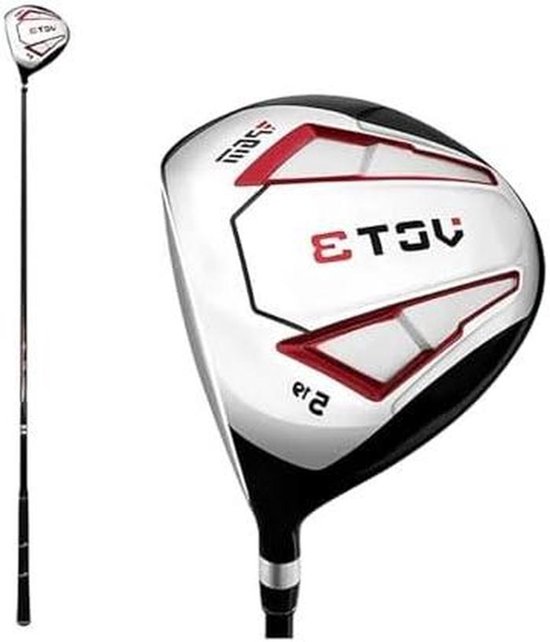 Golf Wood Club - Golf Driver Hybride - Golfspel Verbeteren - Vergrote Sweet Spot - 114.3 cm - Zwart Rood van GOLF