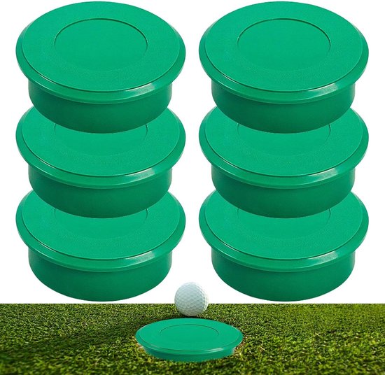 Golfbaan Hulzen - Gaten Beschermers - Groenonderhoud Training - Waterdichte Inzetstukken - 6 Stuks - Groen