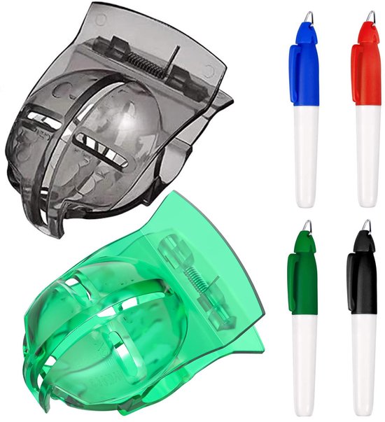 Golfbal Alignement Tool Set - 2 Stuks met Marker en Clips
