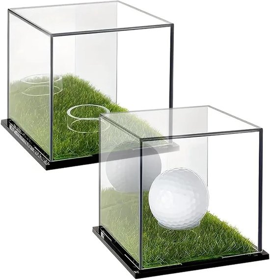 Golfbal Display - Ballen Houder - Collectie Tonen - Robuust Acryl - 9.7 x 9.7 x 9 cm - Transparant