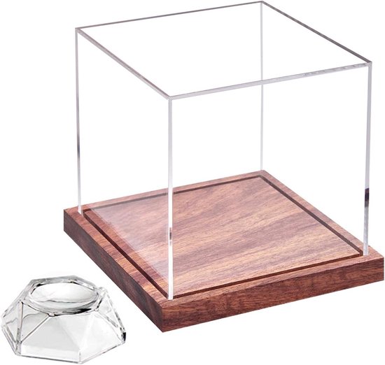 Golfbal Display - Golfvitrine Kast - Sportmemorabilia Tonen - Ingebouwde Standaard - 96 x 96 x 86 cm - Transparant