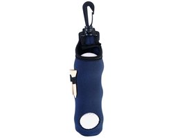 Golfbal Draagtas met Sluiting voor 3 Ballen en Tees - Blauw
