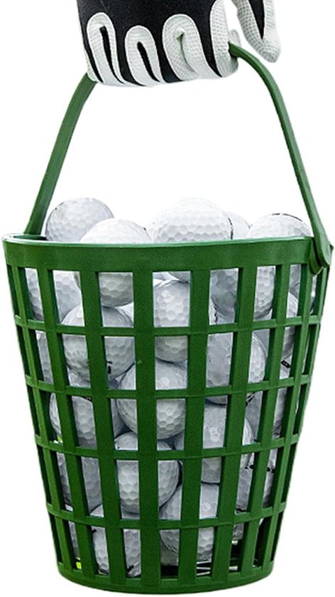 Golfbal Emmertje - Ballen Container - Bal Training - Grasvriendelijke Bodem - 50 Ballen Capaciteit - Zwart