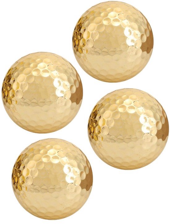 Golfbal Goudkleurig - Dubbellaags - 392 Bijengaten - Lichtgewicht - Duurzaam - Hoge Zichtbaarheid - Golfballen