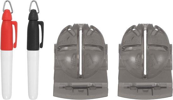 Golfbal Lijn Marker Tool Set met Alignment Markering, Stencil en 2 Kleur Marker Pennen voor Precisie Putting en Golfbal Liner, Zwart