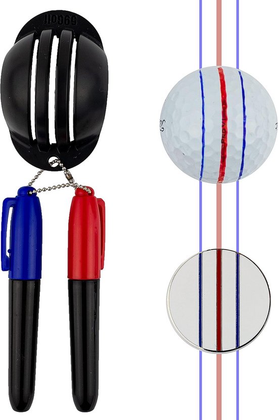 Golfbal Markeerhulp met Stift voor Nauwkeurige Lijn