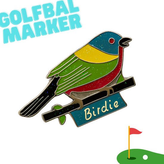 Golfbal marker - Birdie golfbalmarker - Putten & Putterslijn - Ball marker - Greenmarker - Bal markeren - Marker Golfbal - Golfbalmarker - Golfballen - Golfaccesoires - Golftrainingsmaterialen
