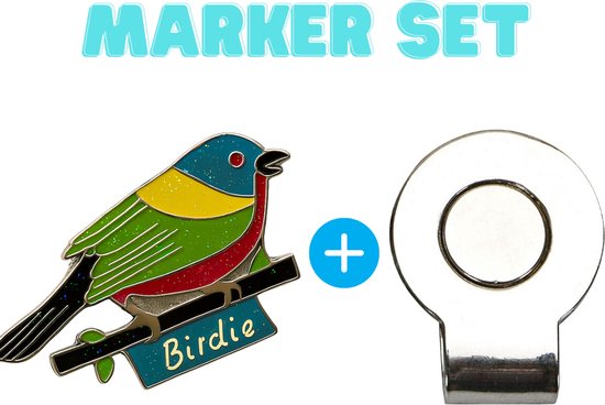 Golfbal Marker + Clip - Set - Magnetische clip voor Pet - Birdie golfbalmarker - Putten & Putterslijn - Ball marker - Greenmarker - Bal markeren - Marker Golfbal - Golfbalmarker - Golfballen - Golfaccesoires - Golftrainingsmaterialen van Merkloos
