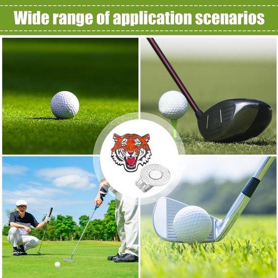 Golfbal Marker - Hoedclip Houder - Golfen Op De Baan - Sterke Magnetische Grip - 3 x 2.85 cm - Zilver