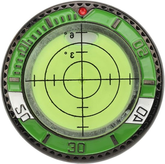 Golfbal Marker Lezer - Putt-hulpmiddel - Draagbaar - Horizontale Bubbel - Accessoire - Precisie - Geschikt Voor Golf - Groen - Dubbele Zijde - Accessoires - Putt-hulpmiddel - Bal Marker - Bellenniveau van Merkloos