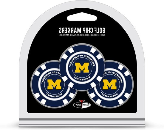 Golfbal Markers - Pokerchip Markers - Golfen - Dubbelzijdig Emaille - 3 Stuks - Multi Team Kleur