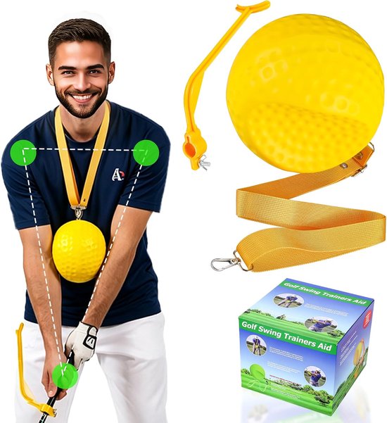 Golfbal met verstelbare riem - PU-bal voor houdingscorrectie - Swingmechanisme voor armen - Thuis en op kantoor - ShopVlot