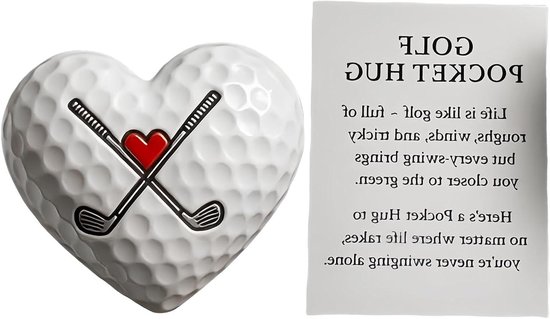 Golfbal Motivatie - Inspiratiebal Hartvorm - Golfsport Ondersteuning - Hartvorm Symbool - 8 cm Diameter - Niet gespecificeerd