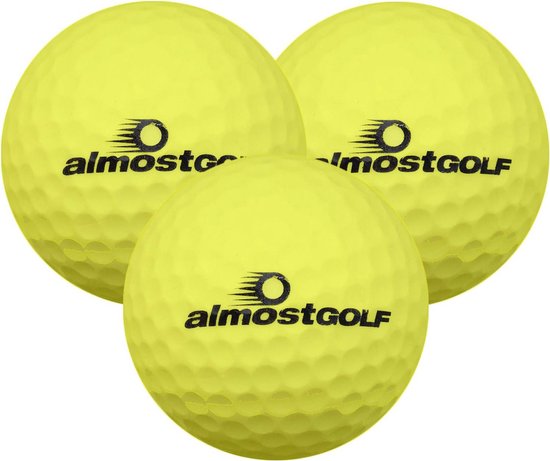 Golfbal Oefenballen 3 Stuks Geel - Lage Snelheid en Veiligheid voor Achtertuin van Merkloos