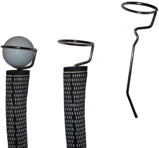 Golfbal Pick-up - Vlaggenstok Houder - Golfbaan Accessoire - Past op Elke Greep - 1 Stuk - Metallic