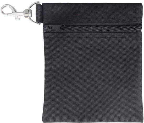 Golfbal Pouch Duurzaam - Golf Accessoire Handtas - Rits Golf Tee Bag - Beveiligde Houder - Nylon - 17x14x1cm - Golfaccessoire