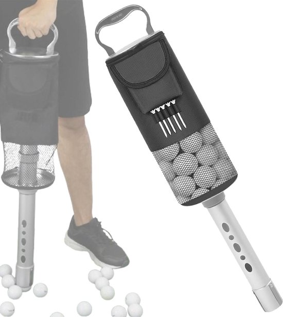Golfbal Retriever - Ballen Vanger - Golf Oefenen - Grote Capaciteit - 80 Ballen - Zwart