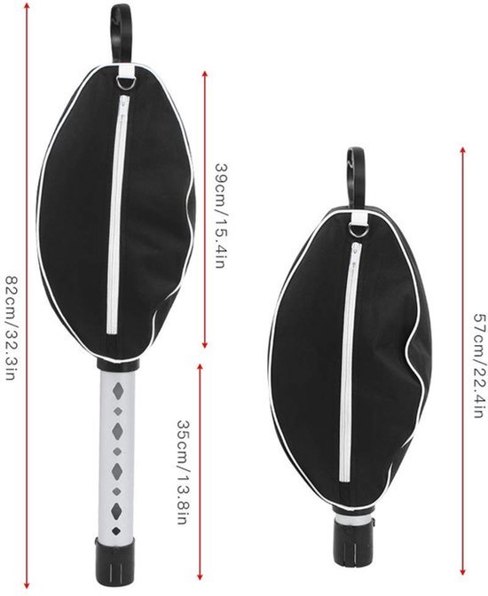 Golfbal Retriever Hoge Capaciteit - Telescopische Aluminium Buis - Lichtgewicht - Ideaal voor Buitensport - Verzamelaar voor 80 Ballen - Praktisch en Duurzaam