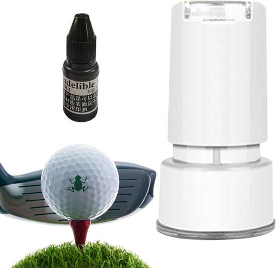 Golfbal Sjabloon - Stempel Gereedschap - Golfbal Markeren - Herbruikbaar en Sneldrogend - 1.5 cm Afdruk - Diverse Kleuren