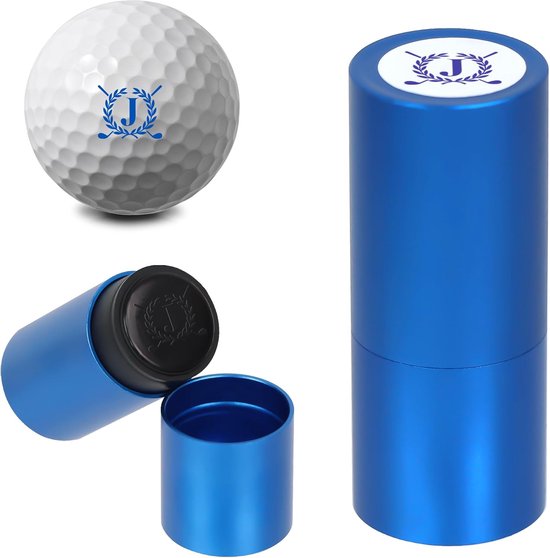 Golfbal Stempel - Bal Markering - Golf Identificatie - Zelfinktend Sneldrogend - Compact Ontwerp - Brief J van Merkloos