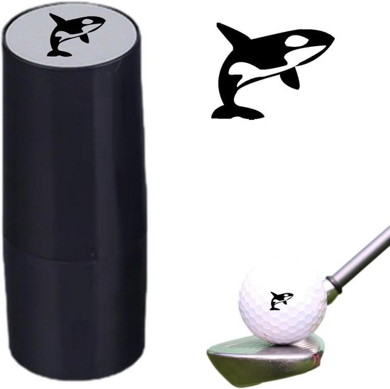 Golfbal Stempel - Ball Stamper Marker - Golfbal Identificatie - Sneldrogende Inkt - 09 cm Afdruk - Zwart