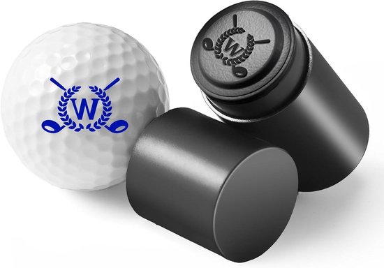 Golfbal Stempel - Golf Markering - Golfbal Identificeren - Zelfinktend Herbruikbaar - 9.98 x 5.99 x 2.49 cm - Brief W