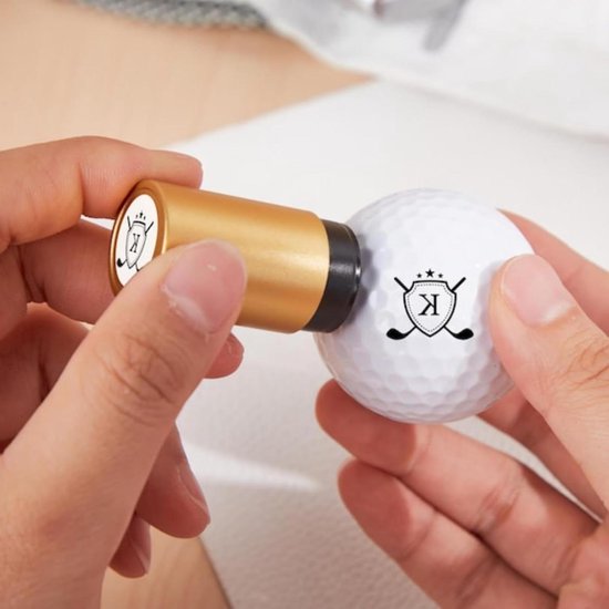 Golfbal Stempel - Markeer Stempel - Golfballen Markeren - Zelfinktend Ontwerp - 10 mm Diameter - Paars