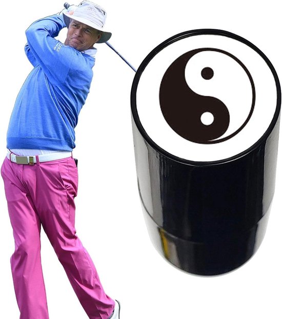 Golfbal Stempel - Markeerpen Bal - Bal Personaliseren - Waterbestendige Inkt - 6x3x3 cm - Zwart