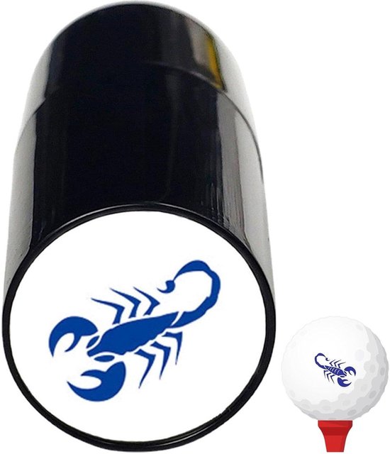 Golfbal Stempel - Marker Pen - Golfbaan Accessoire - Sneldrogende Inkt - Compact Formaat - Zwart