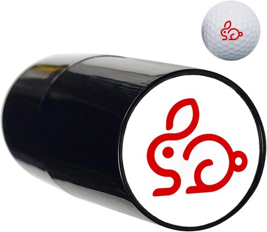Golfbal Stempelmarker - Balmarker Stempel - Golfspel Verbeteren - Lichtgevoelig Ontwerp - 6 x 3 x 3 cm - Zwart