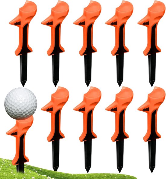 Golfbal Tees - Golf Tee Set - Golf Training - Gehoekte Kop - 10 stuks - Niet gespecificeerd