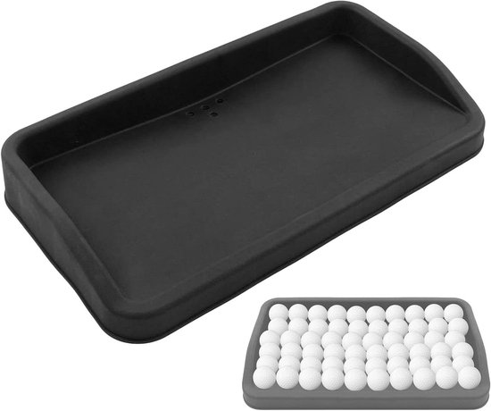 Golfbal Tray - Oefenballen Houder - Golf Oefenen - Waterafvoer Gaten - 100 Ballen Capaciteit - Zwart