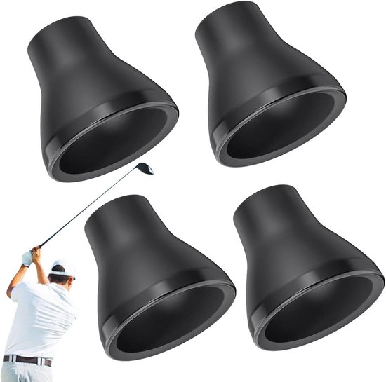 Golfbal Verzamelaar - Bal Opnemer - Oefendoelen Gazon - Handsfree Comfort - 4 Delig Set - Zwart