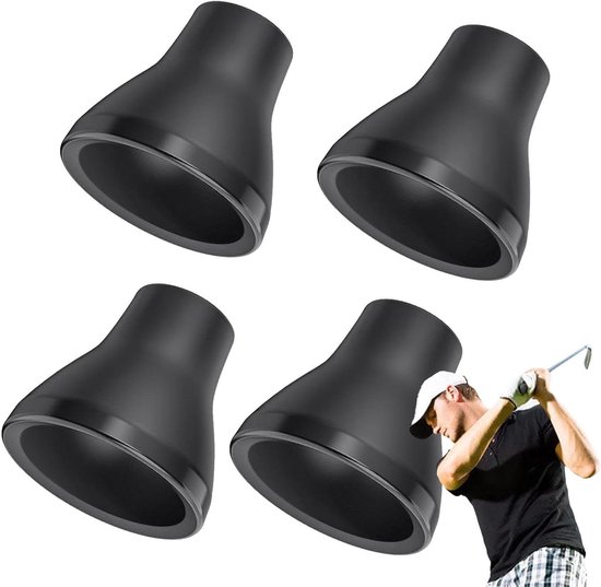 Golfbal Verzamelaar - Putter Opzetstuk - Oefenen op Green - Handsfree Verzamelen - 4 Delig - Zwart