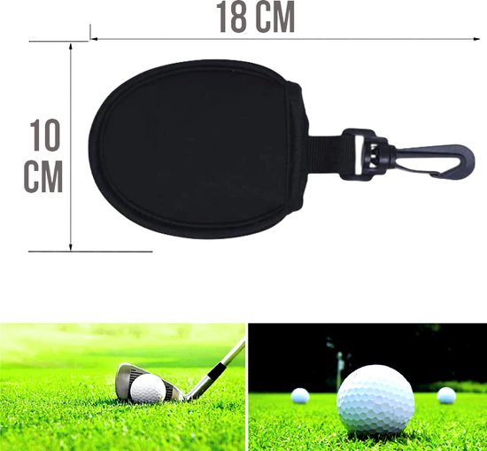 Golfbal Wassen en Drogen ZWART van Tweegezusters