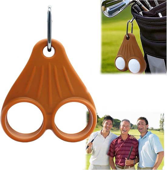 Golfbal Zak Houder - Opbergtas - Golf Accessoires - Draagbare Golfbal Opbergtas - Handig Cadeau Geschenk voor Golfers - Bruin van Merkloos