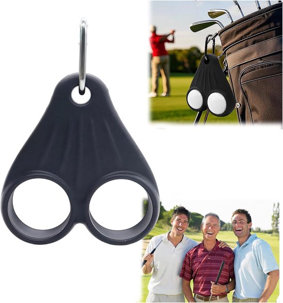 Golfbal Zak Houder - Opbergtas - Golf Accessoires - Draagbare Golfbal Opbergtas - Handig Cadeau Geschenk voor Golfers - Zwart van Merkloos