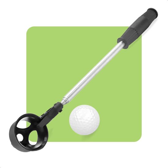 Golfbalhengel - Ball retriever - Golfbal Terughalen - Automatische vergrendeling - 2 meter uitschuifbaar - Zwart