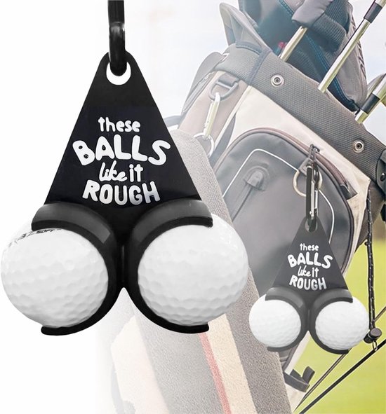 Golfbalhouder, 3D Geprinte Grappige Golfaccessoire met 2 Tee-houders en Snelle Ontgrendeling, Praktische Golfbalhouder voor Onderweg, 1 Stuk