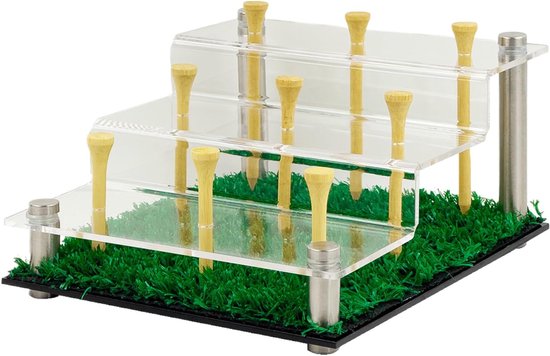 Golfbalhouder Display - Golfbal Vitrine - Golf Souvenirs Tonen - Kristalheldere Presentatie - 9 Ballen Capaciteit - Transparant