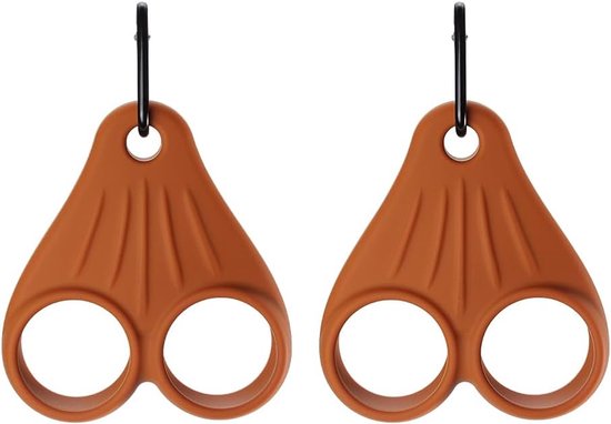 Golfbalhouder set van 2 - Bruin golfballen opbergtas - Eenvoudige bevestiging aan tas of kar - ShopVlot