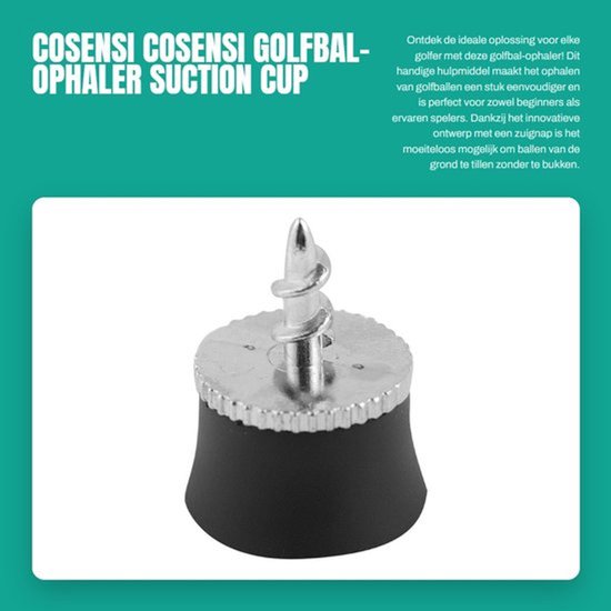 Golfball Pickup - Antislip Zuignap - Silicone/Alloy - Lichtgewicht - Compact - Duurzaam Materiaal - Golfball Gripper