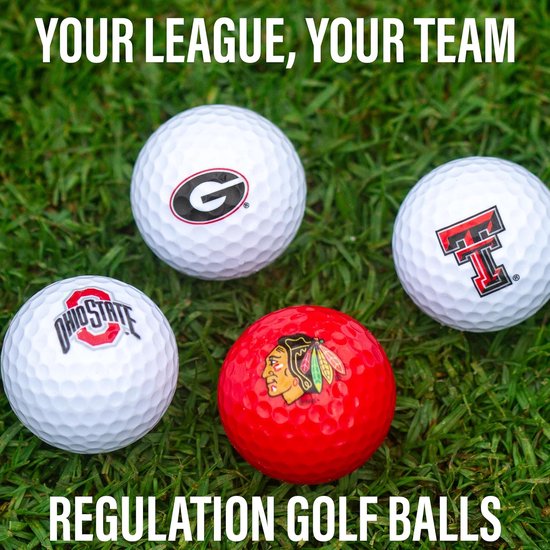 Golfballen 3-Pack - Sportballen Golf Accessoires - Sporten op de baan - Met team logo - 3 stuks - Meerdere teamkleuren