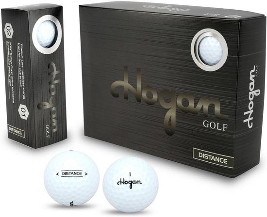 Golfballen Afstand - 2-delige ballen - Langer Slag - Geoptimaliseerd kuiltjespatroon - 12 Stuks - Wit