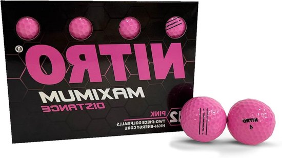 Golfballen - Afstand ballen - Golf spelen - Explosieve afstand - 12 stuks - Rosé