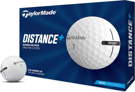 Golfballen - Afstand ballen - Golf spelen - Plus Alignment Aid - 12 stuks - Geel