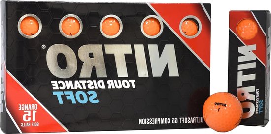 Golfballen - Afstand ballen - Golf spelen - Zachte compressie - 15 stuks - Oranje