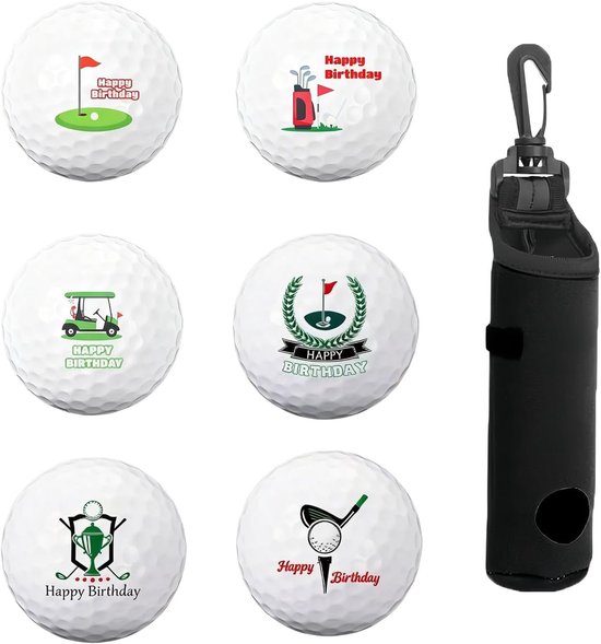 Golfballen Cadeauset - Wit - 4,26 cm - Gespecialiseerde Golfballen met Opbergzak - Voor Golfliefhebbers en -Liefhebsters