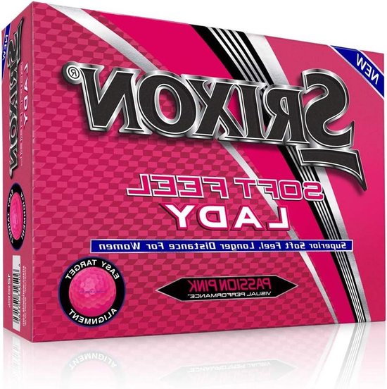 Golfballen Dames - Soft Feel Ballen - Afstand Vergroten - Zacht Gevoel - 12 stuks - Felroze